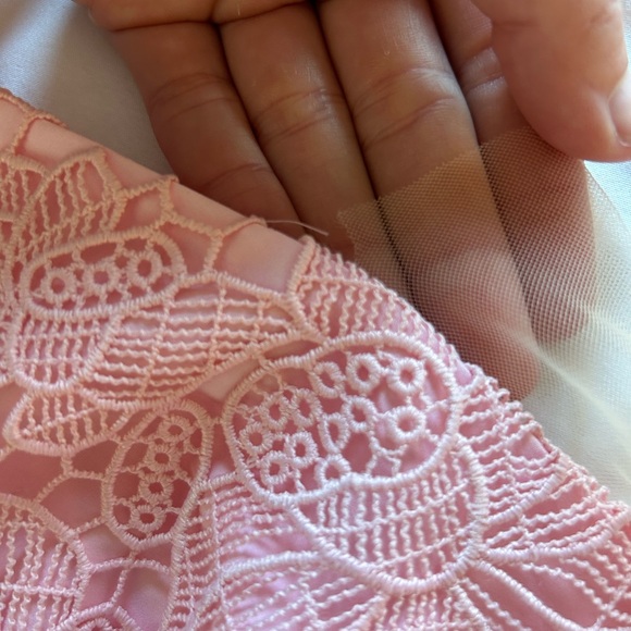 Sau Lee Pink Lace Kendall Dress - 4 - Picture 6 of 6